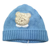 Baby Lord Cappello Tinta Unita Con Stampa Orso