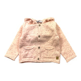 Bamboom+Babies Cardigan Tinta Unita Con Cappuccio E Bottoni