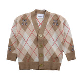 Burberry Cardigan Stampa Fanrasia Con Orsi, Scollo A V