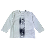 Guess Shirt Girocollo Tinta Unita Con Stampa In Contrasto