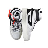 Diesel Sneakers Collo Alto Tinta Unita Con Stampa In Contrasto