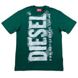 Diesel T-Shirt Tinta Unita Con Stampa Logo