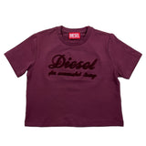 Diesel T-Shirt Girocollo Tinta Unita Cn Stampa Logo