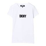 Dkny T-Shirt Tinta Unita Girocollo Con Stampa