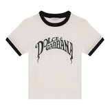 Dolce & Gabbana T-Shirt Girocollo Tinta Unita Cn Stampa E Profili In Contrasto