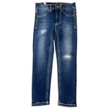 Dondup Jeans Tinta Unita Con Strappi E Finte Tasche