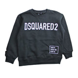 Dsquared2 Felpa Girocollo Tinta Unita Con Stampa