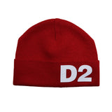 Dsquared2 Cappello Tinta Unita Con Stampa In Contrasto