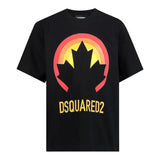 Dsquared2 T-Shirt Tinta Unita Con Stampa