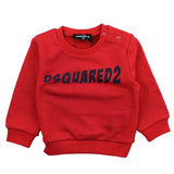 Dsquared2 Felpa Tinta Unita Girocollo Con Stampa Logo