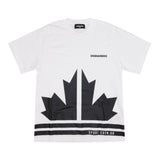 Dsquared2 T-Shirt Bicolore Girocollo Con Stampa