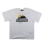 Dsquared2 T-Shirt Tinta Unita Girocollo Con Stampa