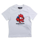 Dsquared2 T-Shirt Tinta Unita Girocollo Con Stampa