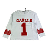 Gaelle Shirt Girocollo Tinta Unita Con Stampe In Contrasto