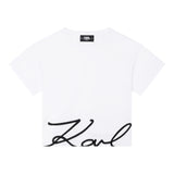 Karl Lagerfeld T-Shirt Tinta Unita Girocollo Con Stampa