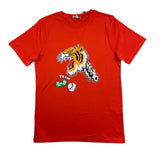 Kenzo T-Shirt Girocollo Tinta Unita Con Stampa Tigre