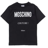 Moschino T-Shirt Tinta Unita Con Stampa Logo