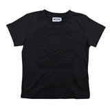 Moschino T-Shirt Girocollo Tinta Unita Con Stampa Orso