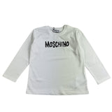 Moschino Shirt Girocollo Tinta Unita Con Stampa