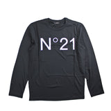 N°21 Shirt Tinta Unita Girocollo Con Stampa Logo