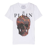 Philipp Plein T-Shirt Girocollo Tinta Unita Con Stampa