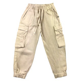 Please Pantalone Modello Cargo Tinta Unita Con Elastico In Vita