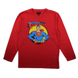 Saint Barth Shirt Girocollo Tinta Unita Con Stampa Superman