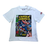 Saint Barth T-Shirt Girocollo Tinta Unita Con Stampa Capitan America