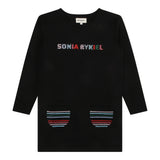 Sonia Rykiel Abito Manica Lunga Tinta Unita Con Stampa Brillantinata