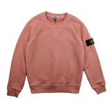 Stone Island Felpa Chiusa Girocollo Tinta Unita Con Logo