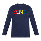 Suns68 Shirt Tinta Unita Girocollo Con Stampa Logo Multicolor