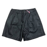 Vicolo Short In Similpelle Tinta Unita Con Elastico In Vita