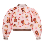 A Dee Felpa tinta unita con Stampa E Zip Rosa per Neonata W252303 ROSA A DEE 