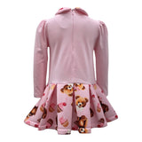 A Dee Abito tinta unita con Orsacchiotti Rosa per Bambina W252709 ROSA A DEE 