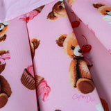 A Dee Abito tinta unita con Orsacchiotti Rosa per Bambina W252709 ROSA A DEE 
