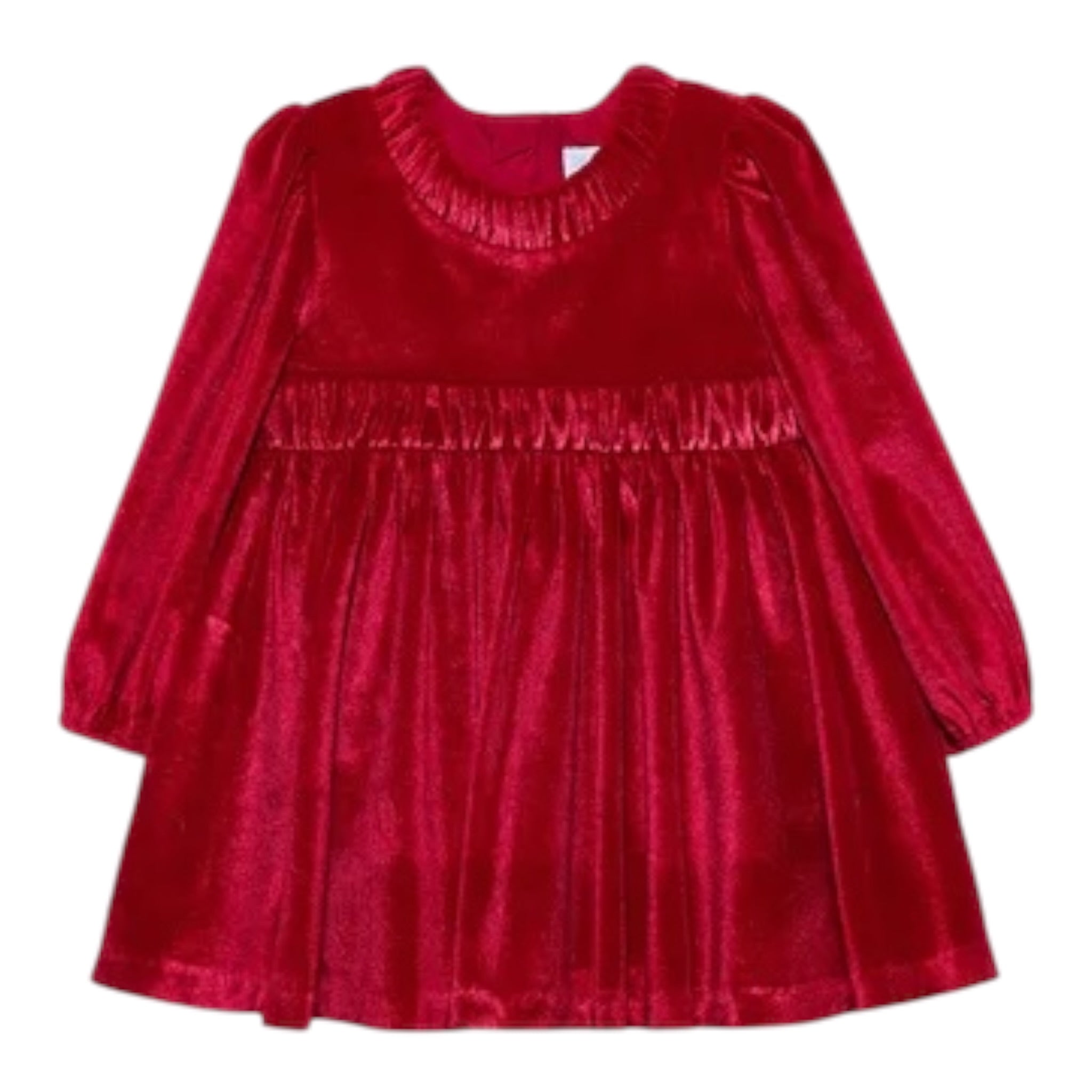 Abel & Lula Abito tinta unita In Velluto Rosso per Neonata 5508 ROSSO ABEL & LULA 