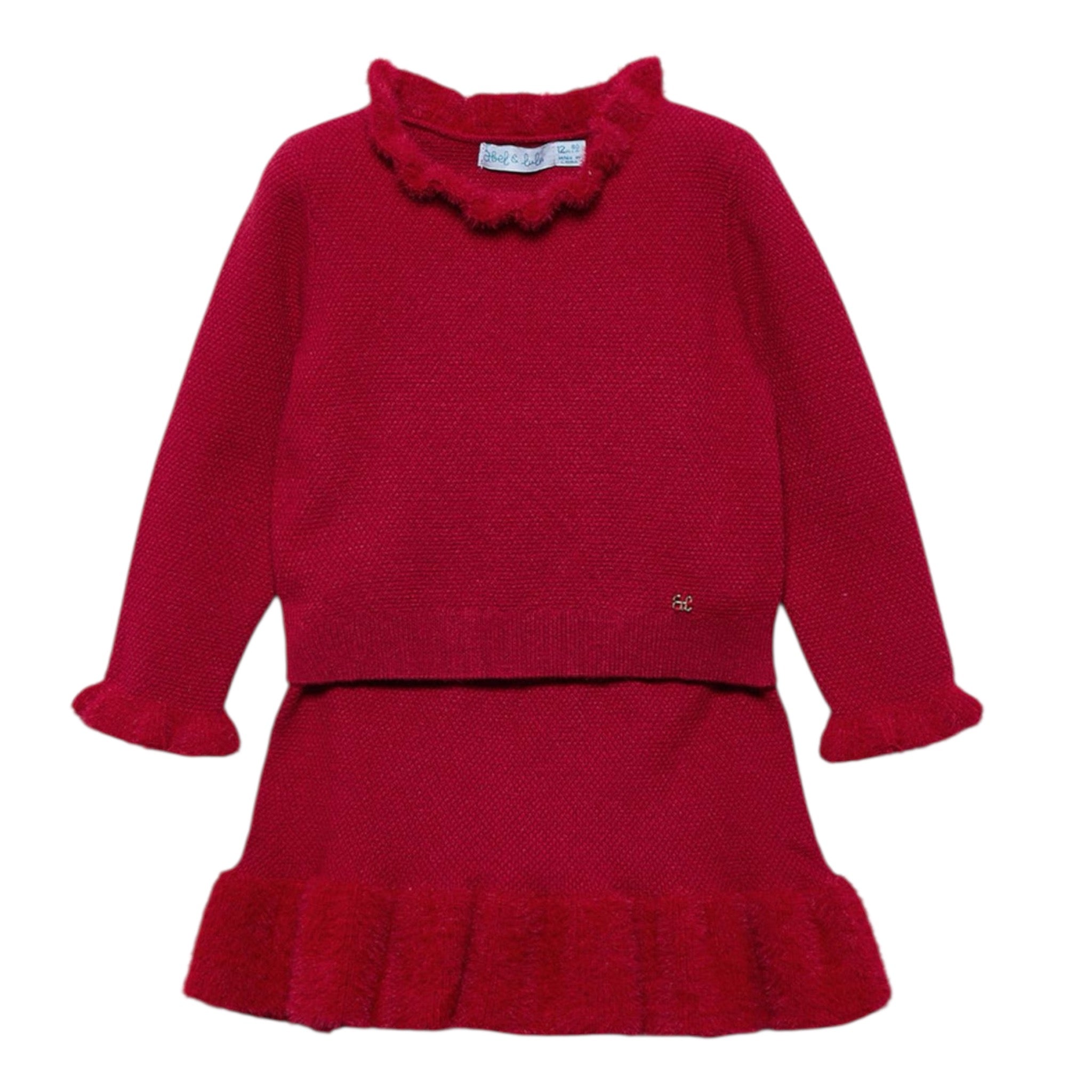 Abel & Lula Completo 2 Pezzi Maglia-Gonna Rosso per Neonata 5513 ROSSO ABEL & LULA 