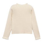 Abel & Lula Maglia tinta unita con Pelliccia Beige per Bambina 5835 BEIGE ABEL & LULA 