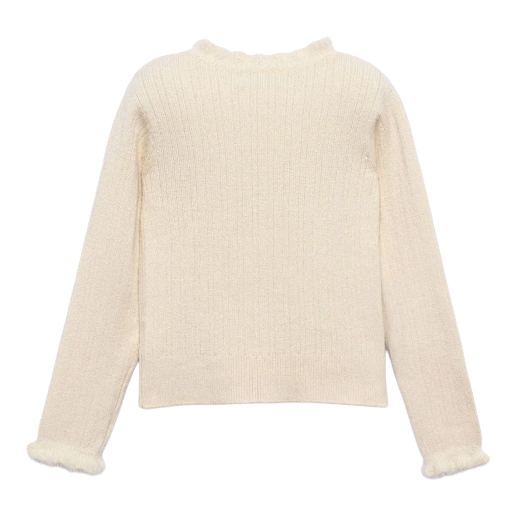 Abel & Lula Maglia tinta unita con Pelliccia Beige per Bambina 5835 BEIGE ABEL & LULA 