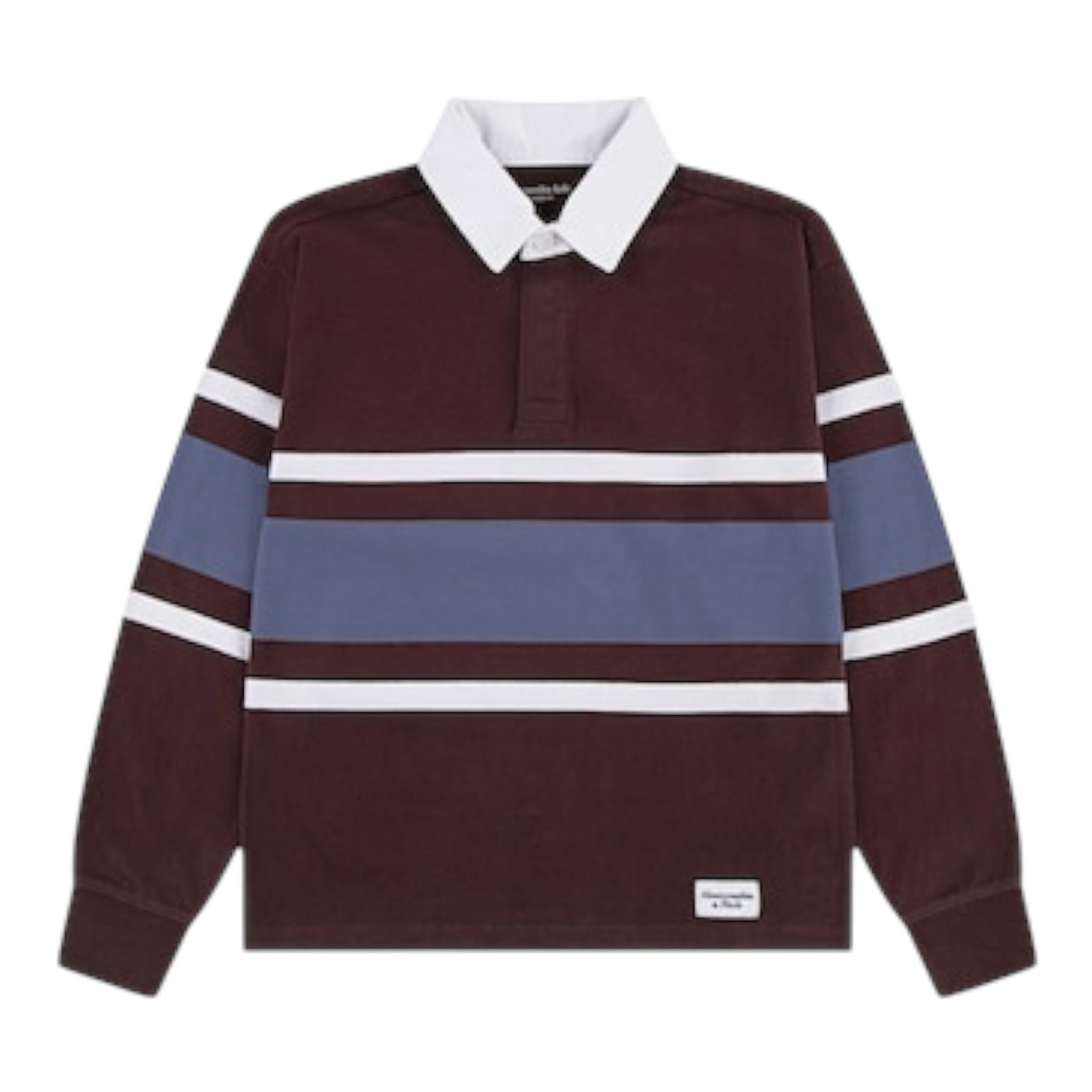 Abercrombie Kids Polo Tricolore con Fantasia A Righe Bordeaux per Bambino 93AF41 BORDEAUX ABERCROMBIE KIDS 