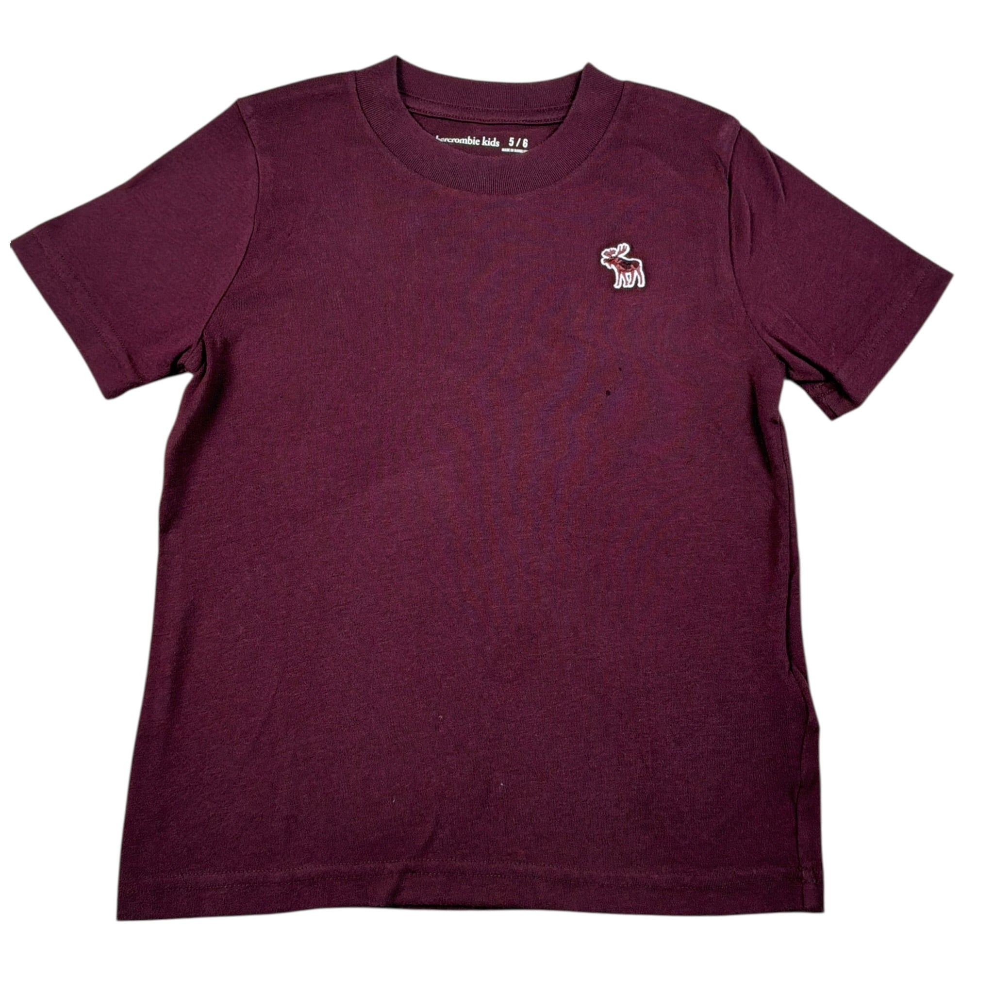 Abercrombie Kids T-Shirt tinta unita con Stampa Bordeaux per Bambino WIIWIW BORDEAUX  