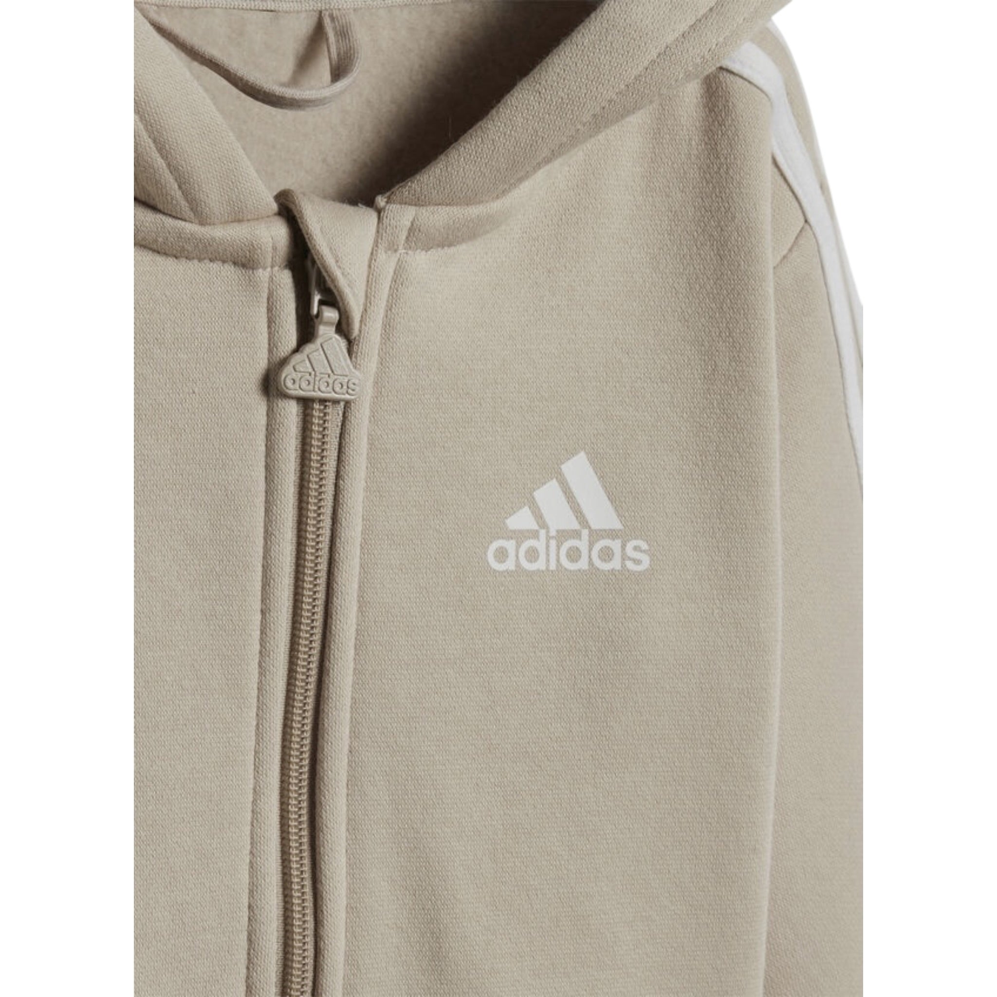Adidas Completo 2Pz Felpa con Zip-Pantalone Beige per Neonato IZ4992 BEIGE Adidas 