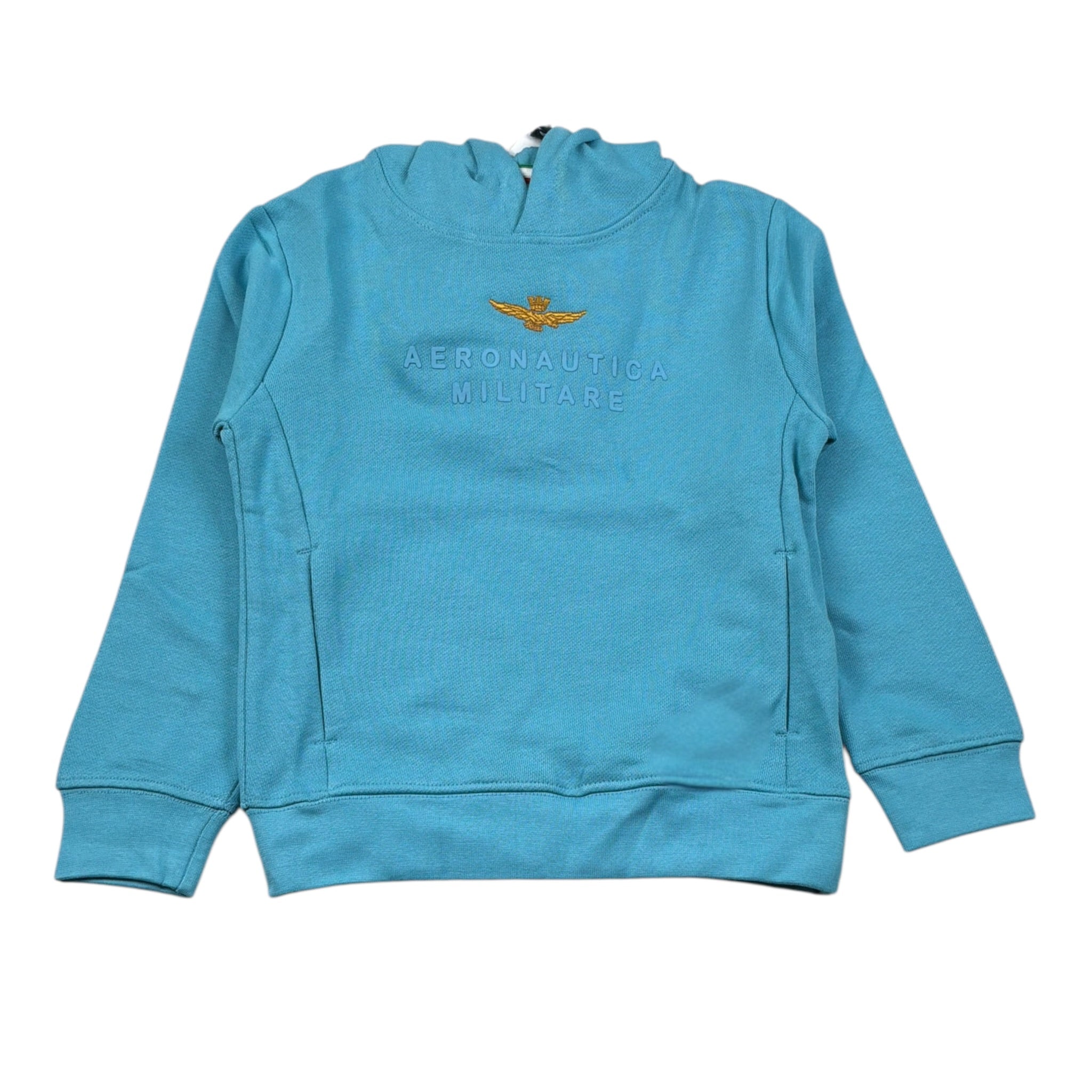 Aeronautica Militare Felpa Chiusa con Cappuccio tinta unita Azzurro per Neonato 252FE0046A AZZURRO AERONAUTICA MILITARE 