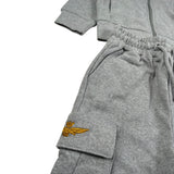 Aeronautica Militare Completo 2 Pezzi Felpa-Pantalone tinta unita Grigio per Neonato 25TF0007A GRIGIO AERONAUTICA MILITARE 