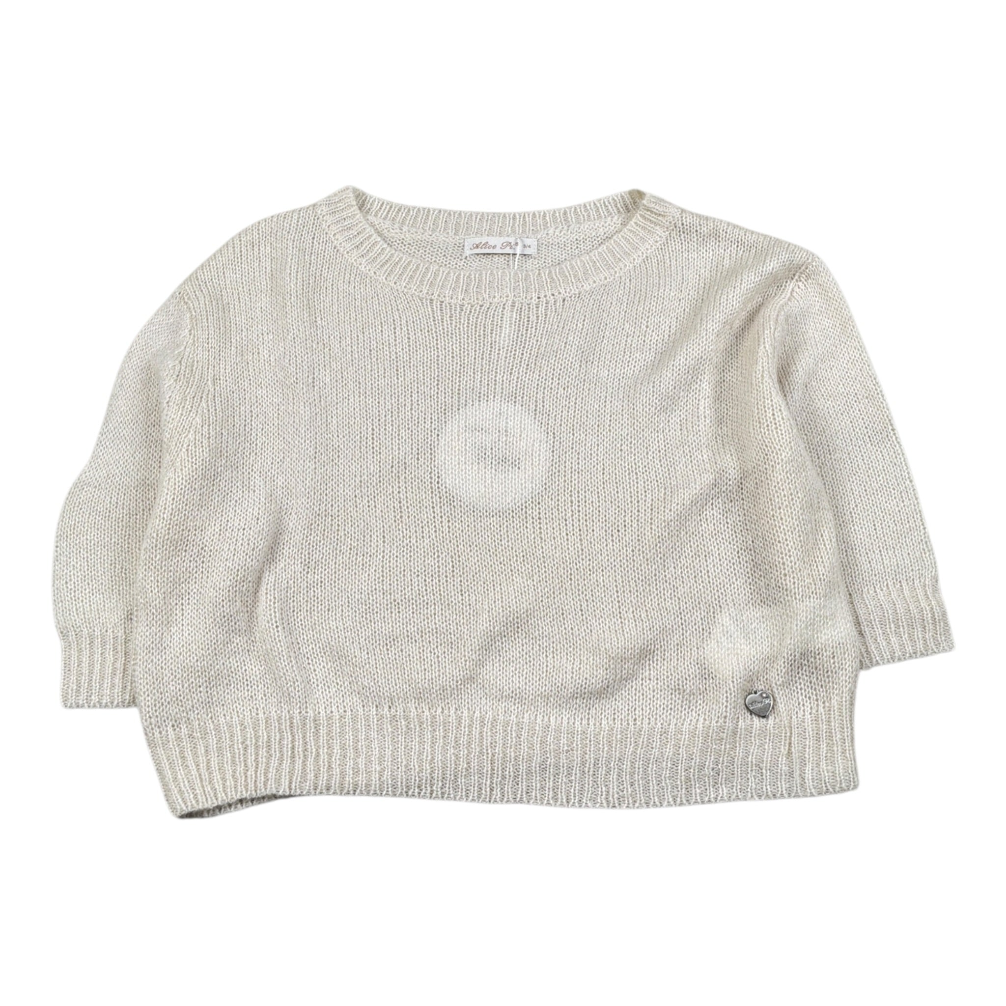 Alice Pi Maglia tinta unita Girocollo Panna per Neonata 2842 PANNA ALICE PI 
