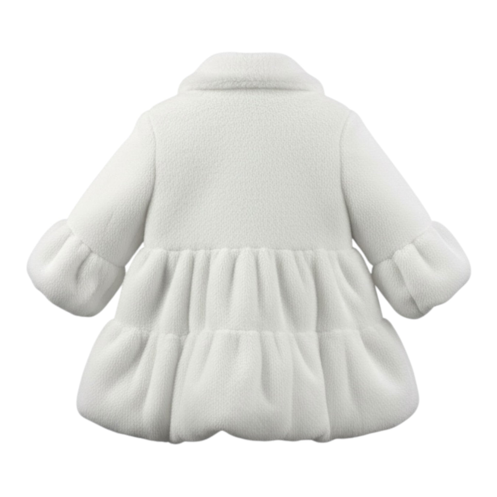 Allegra Cappotto tinta unita Pellicciotto Bianco per Neonata A0537A BIANCO ALLEGRA 