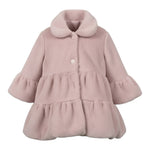 Allegra Cappotto tinta unita Pellicciotto Rosa per Neonata A0537A ROSA ALLEGRA 