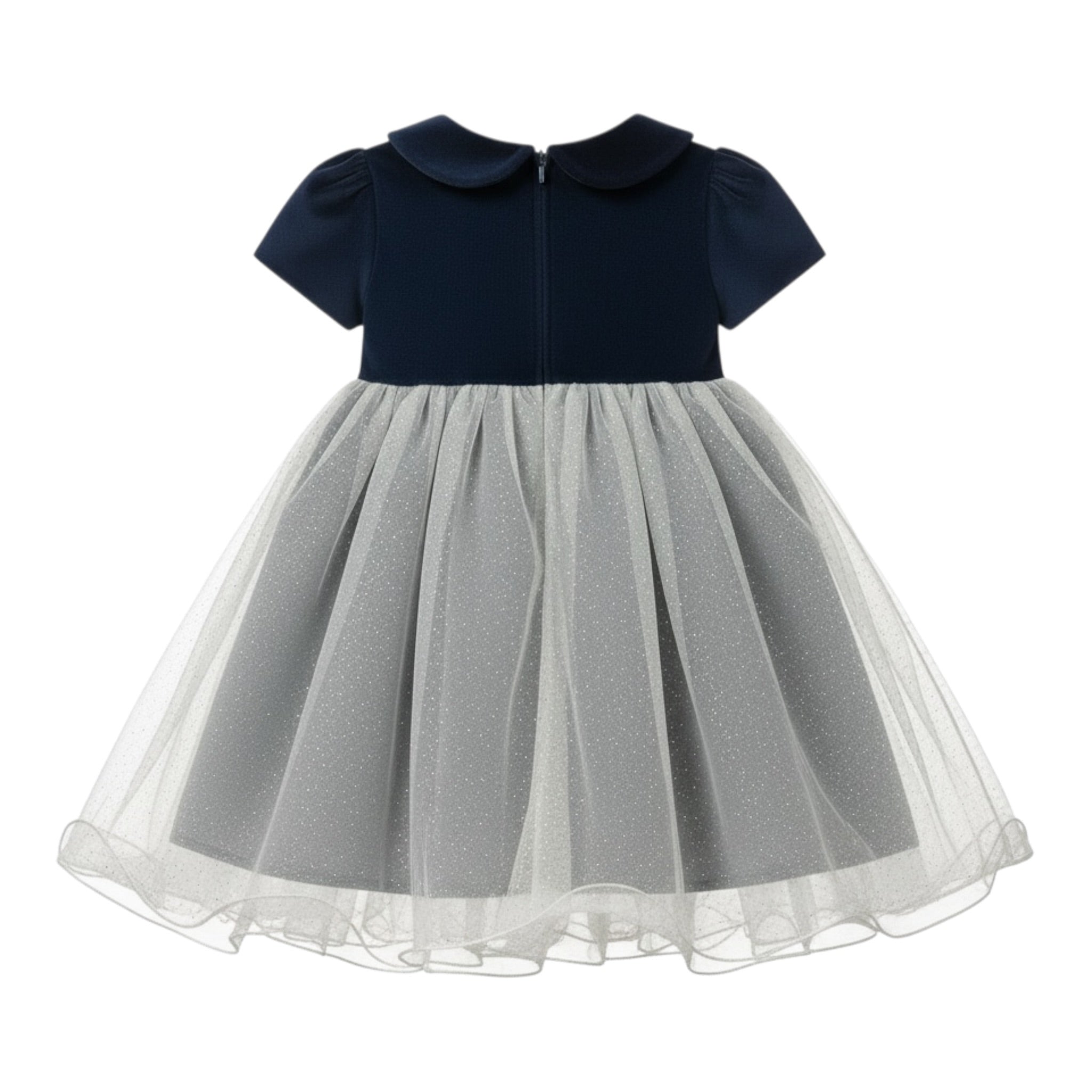 Ambaraba' Abito Cerimonia Bicolore con Tulle Blu per Neonata FF40023 BLU AMBARABA' 