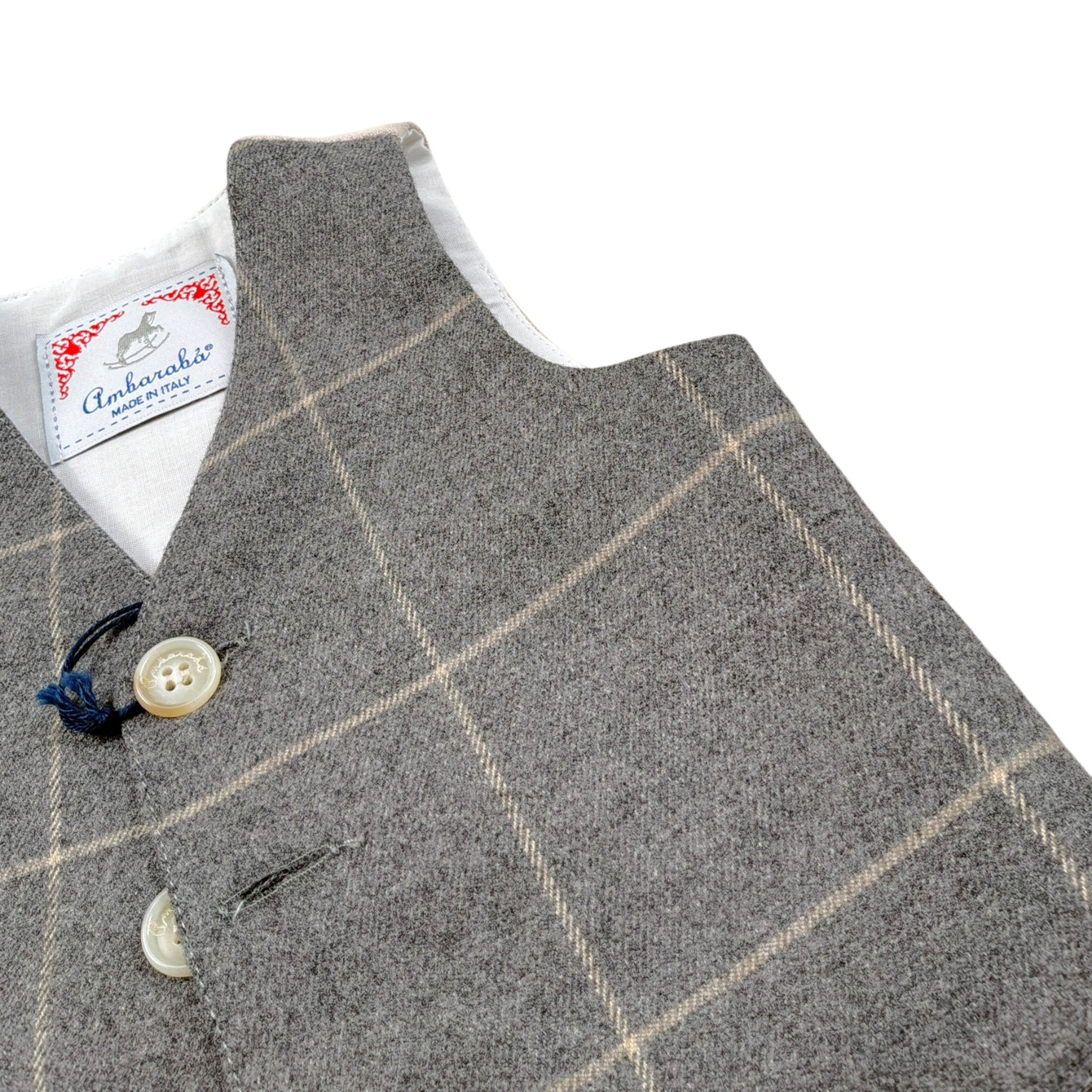 Ambaraba' Gilet tinta unita con Fantasia Grigio per Neonato FM34063 GRIGIO AMBARABA' 