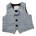Ambaraba' Gilet tinta unita con Fantasia Azzurro per Neonato FM34099 AZZURRO AMBARABA' 